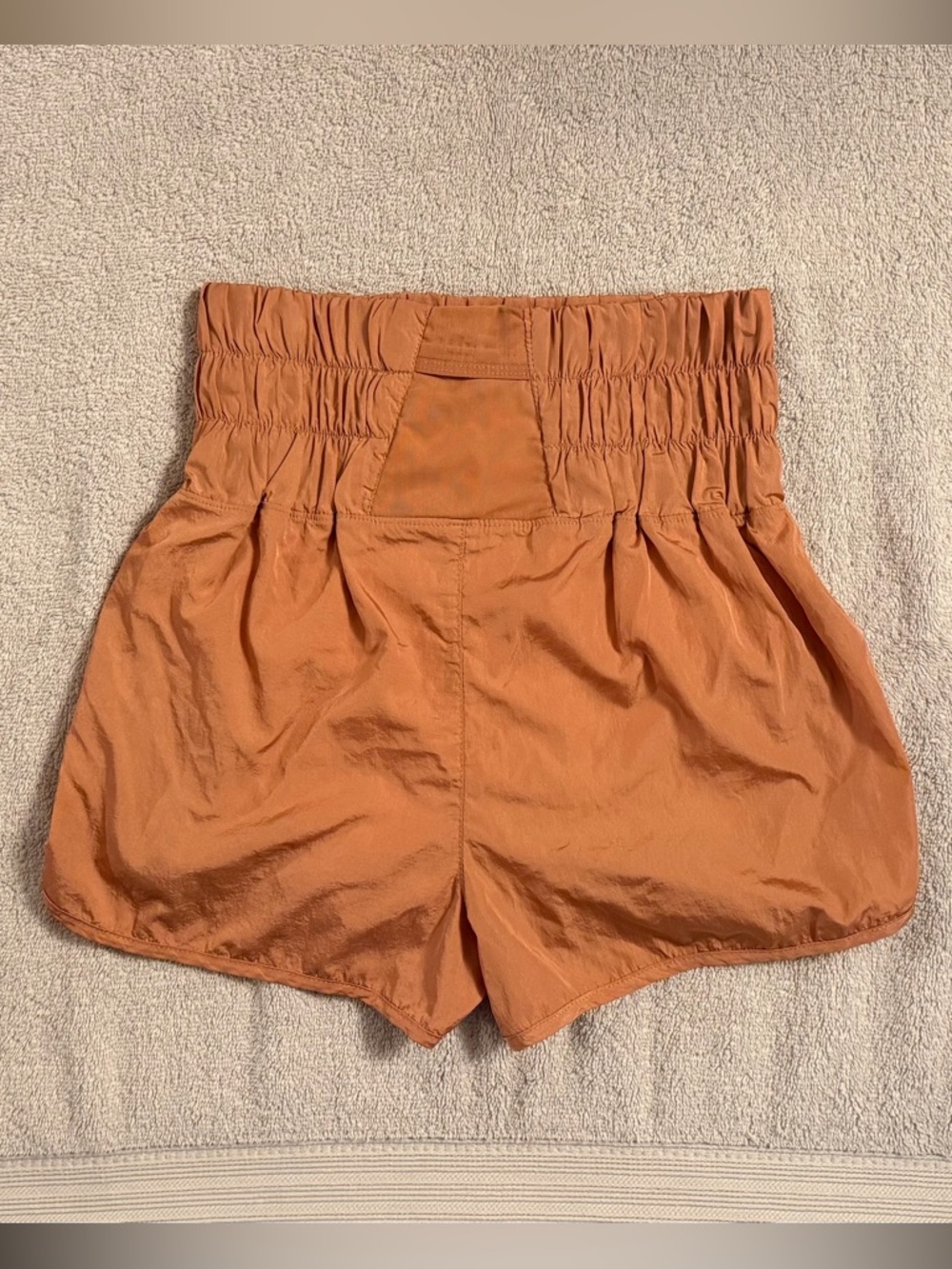 Free People FP Movement ‘The Way Home’ High-Waist Rust / Salmon Athletic Shorts - Picture 5 of 10